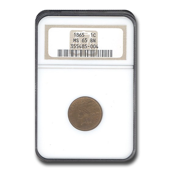 1865 Indian Head Cent MS-65 NGC (Brown) 1865 Indian Head Cent MS-65 NGC (Brown)